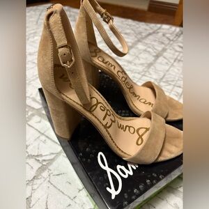 Sam Edelman Tan Suede Women's Heels. Size 8.